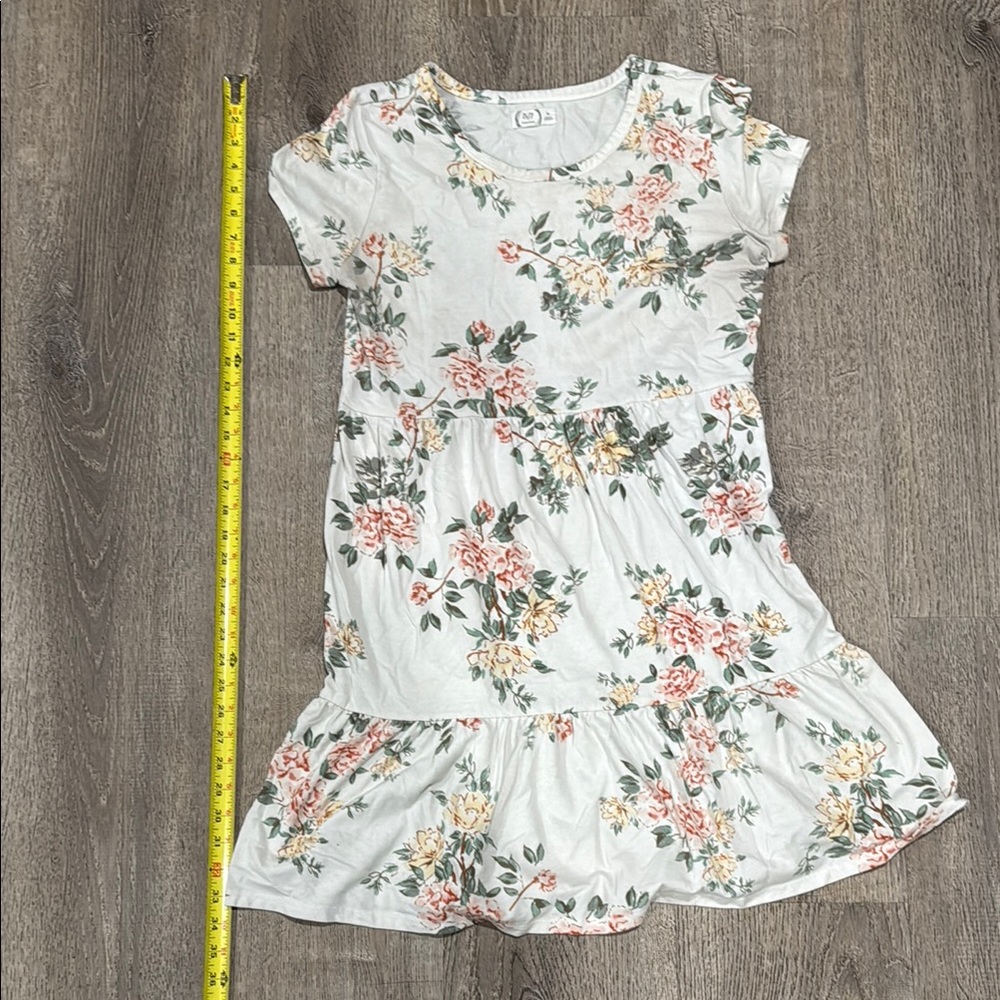 Floral Dress in Cream and Pink